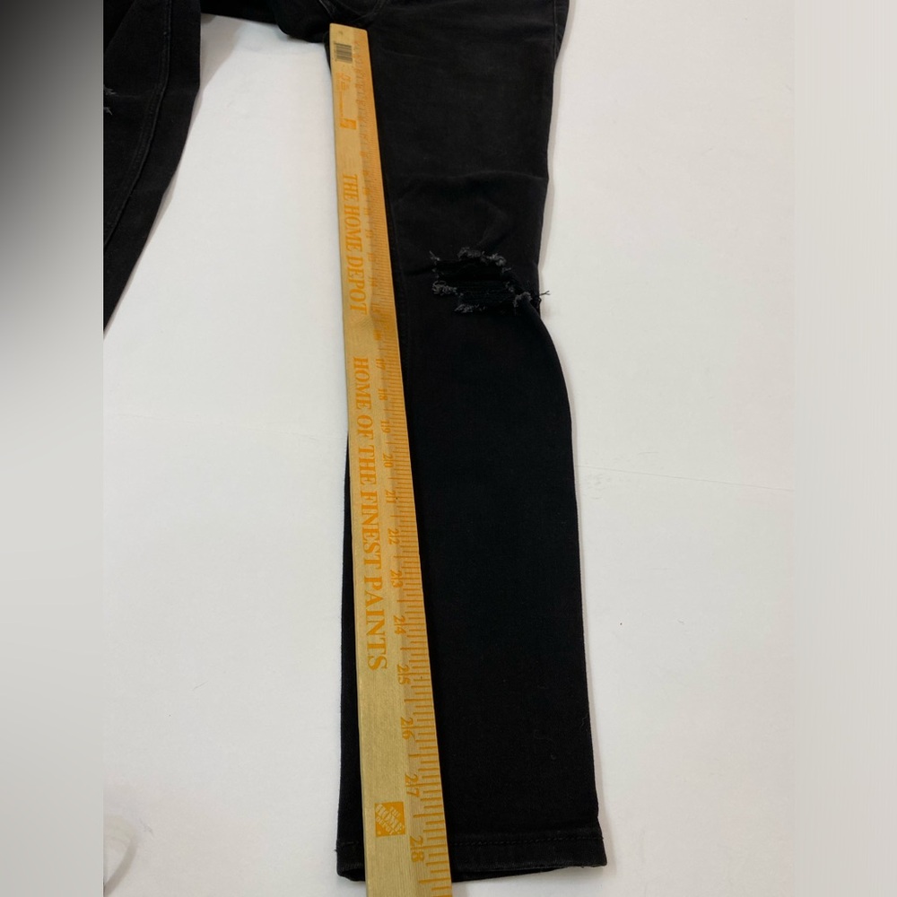Hollister Distressed Mid Rise Super Skinny Classic Stretch Black Jeans size 5R - Picture 13 of 13